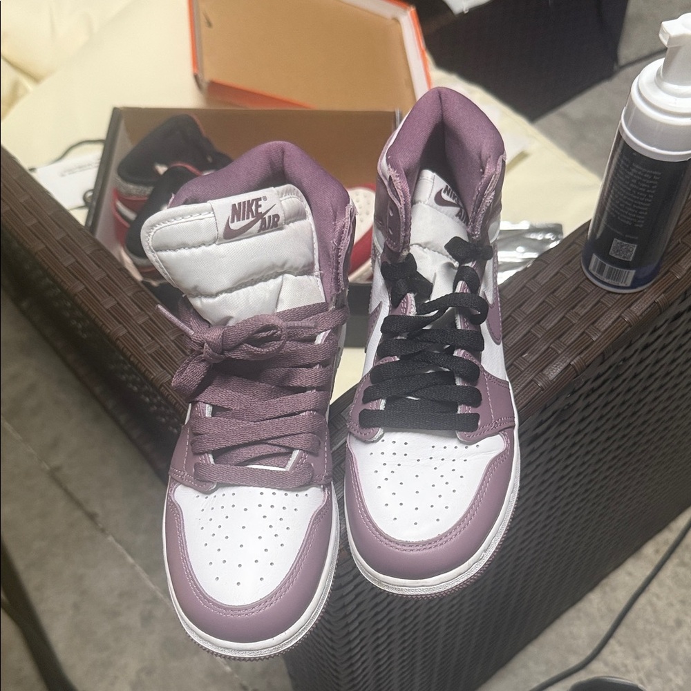 Nike High-Top Sneakers in Purple and White